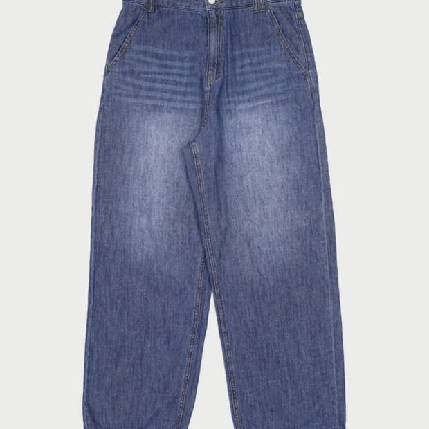 [패션플래닛X데케트][린넨라이크]Relaxed Wide Denim Jea