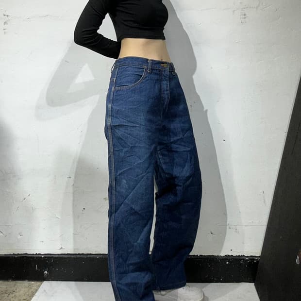 90s 아르마니 진청 와이드 데님 팬츠 