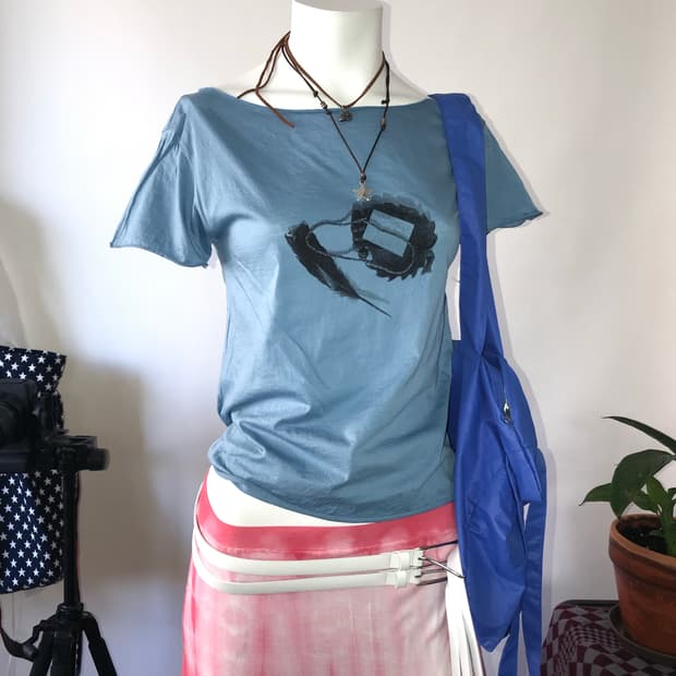 LOA Cut-off Detail Printing T-shirts