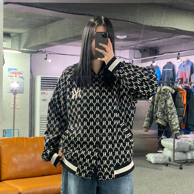 MLB 뉴욕 양키스 사이드라인 블랙 블루종 자켓 B2936