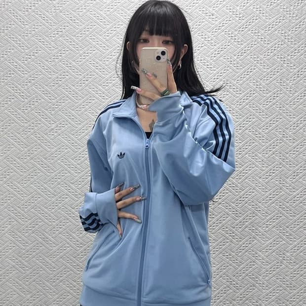 아디다스 Y2K 레트로 90's 베켄바우어 져지 집업 S C12626