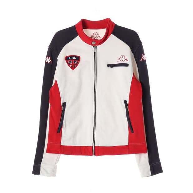 Kappa 삼색 배색 GBR 트랙탑 자켓 L