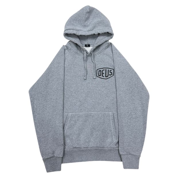 데우스 엑스 마키나 스웻 기모 후드티 그레이 M