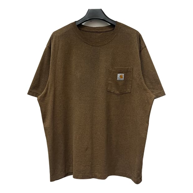 칼하트 오리지날핏 브라운 포켓 반팔티 XL