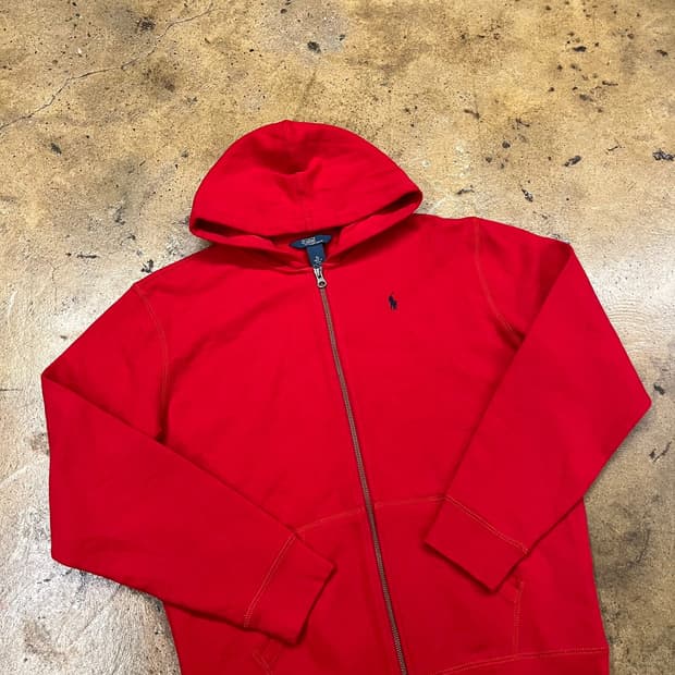 [정품/XL] 폴로 랄프로렌 레드 후드 집업 b16