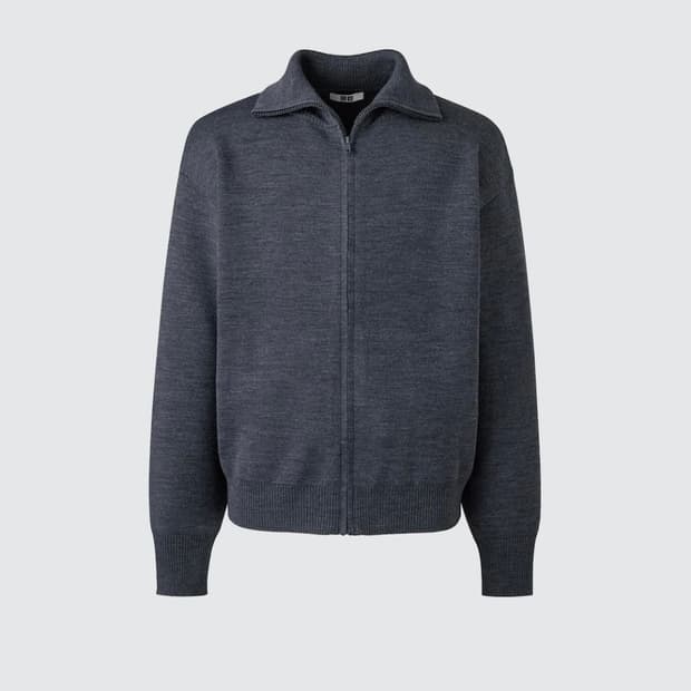 유니클로 더블페이스 집업 m