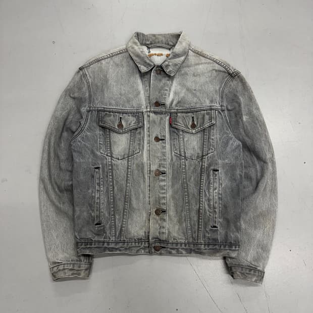 리바이스 80s 흑청 페이딩 워싱 데님자켓
