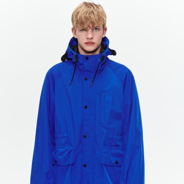 애프터프레이 레저 밀리터리 후디 쉘파카 블루 M