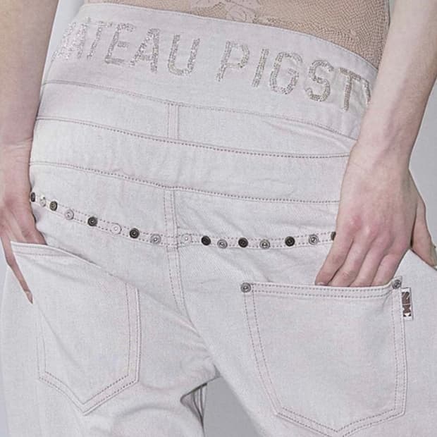 스컬프터 Beaded Layered Denim Pants L사이즈