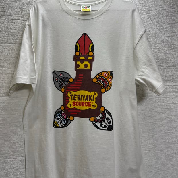 베이프 테리야끼 소스 티셔츠 화이트 L