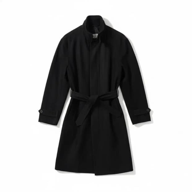 Armani Exchange 블랙 로브 코트 L