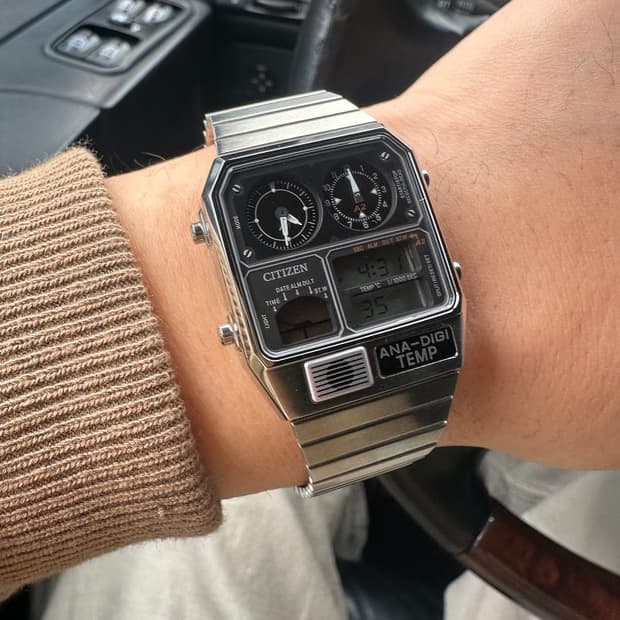 시티즌 아나디지 템프 실버 풀박스!!