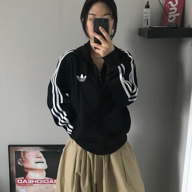 아디다스 파이어버드 블랙 트랙탑 져지