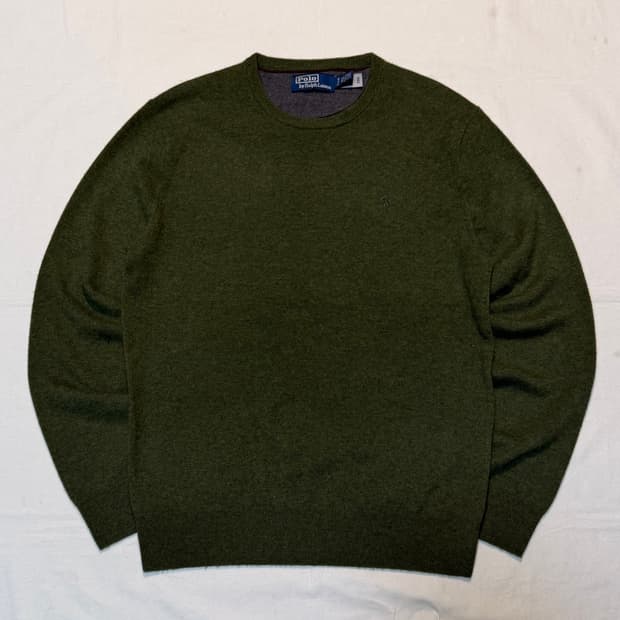 큐알) 폴로 랄프로렌 포니로고 울 니트 말차 그린