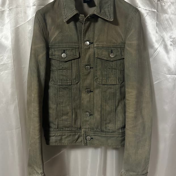 디올옴므 SS04 블루 끌레어 패널 데님 자켓