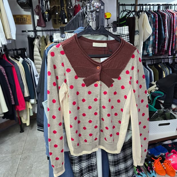 SJSJ 도트 리본 가디건 (1230)