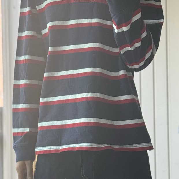 폴로 럭비 스트라이프 카라 롱슬리브 xL