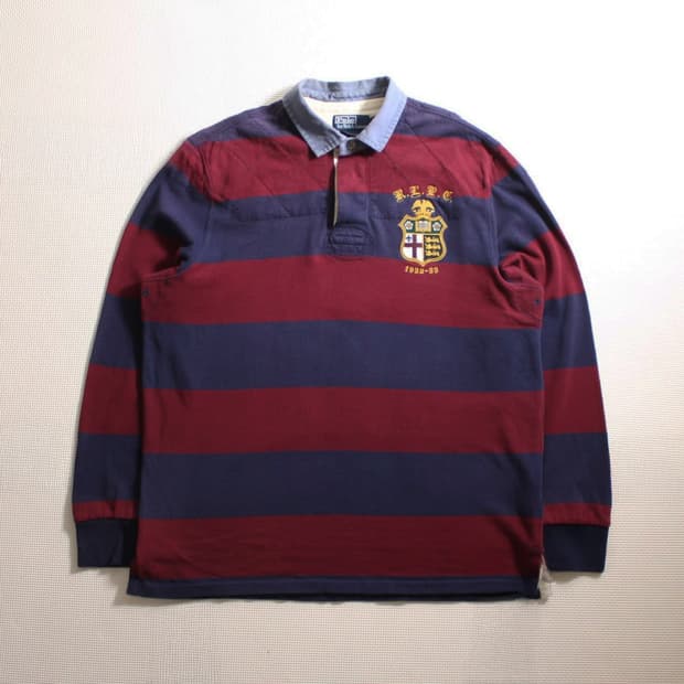 Polo 폴로 랄프로렌 스트라이프 크레스트 럭비셔츠 