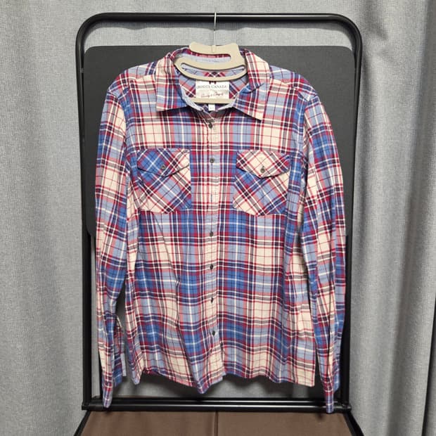 Roots Canada 빈티지 체크 셔츠 L(100)