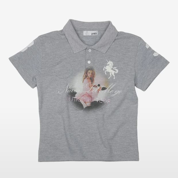 그레일즈 OVER GRAPHIC PK T-SHIRT [GRAY]