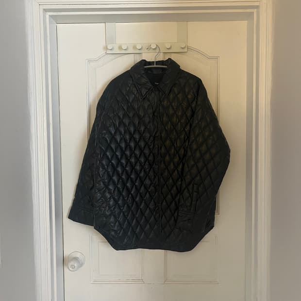 띠어리 블랙 퀄팅자켓 패딩