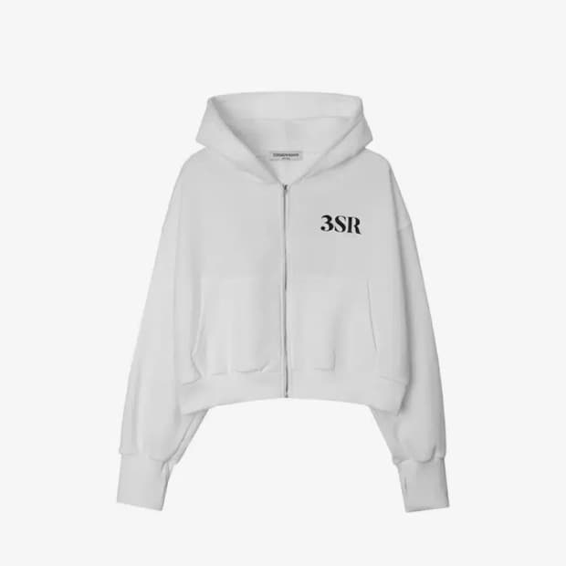 320쇼룸 흰색 후드집업