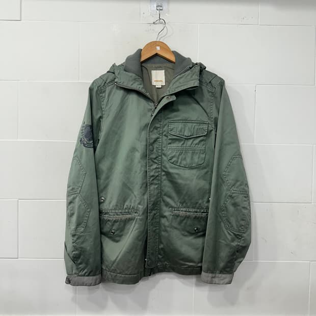 디젤 멀티포켓 사파리 후디 자켓