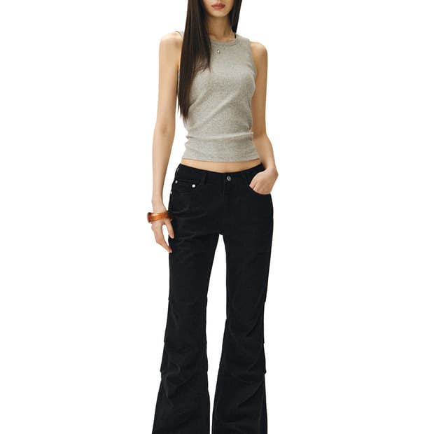 데케트우먼-Flared Shirring Pants-M사이즈