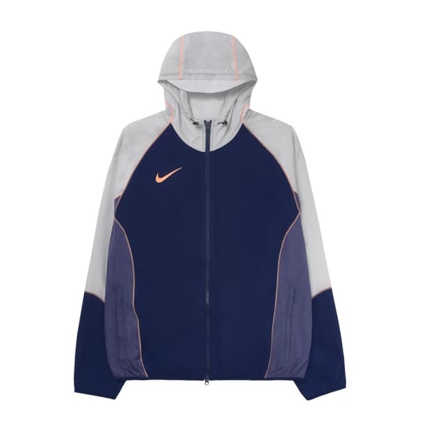 나이키 스트라이크+ 리펠 후드 풋볼 자켓 블루 보이드 포톤 더스트