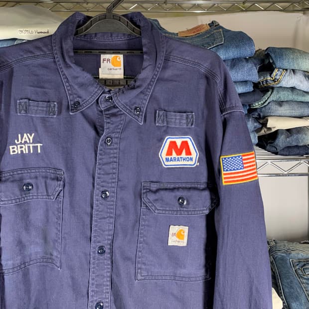 [2XL] 칼하트 FR 리플랙티브 패치워크 워크셔츠