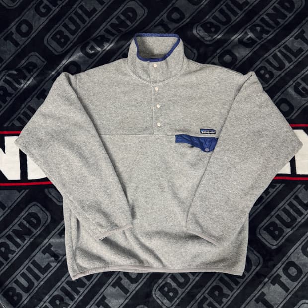 파타고니아 신칠라 스냅 티 풀 오버 그레이 블루 메이드 인 자메이카