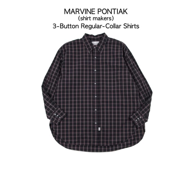 Marvine pontiak 3버튼 레귤러칼라 셔츠