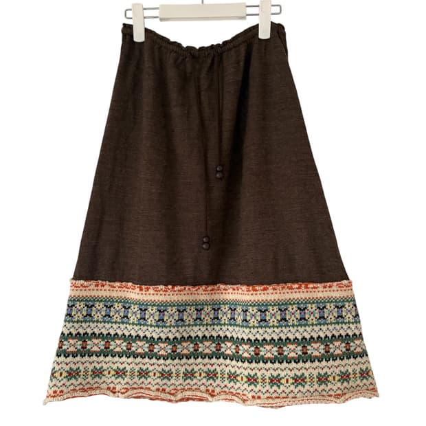 Junya Watanabe 니트 배색 스커트