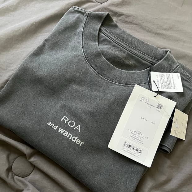 (XL) 로아 앤드원더 콜라보 반팔 그레이 새상품 ROA 