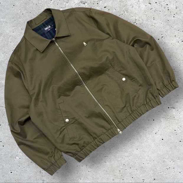 [L] YALE 예일 카키색 봄버 자켓 B980