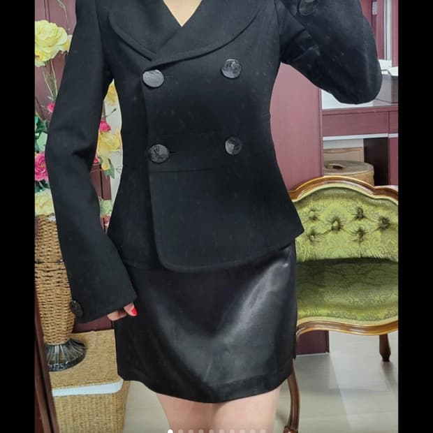 오즈 세컨 울소재 더블버튼 쟈켓 