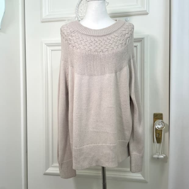 ivory shoulder twist reglan over sweater