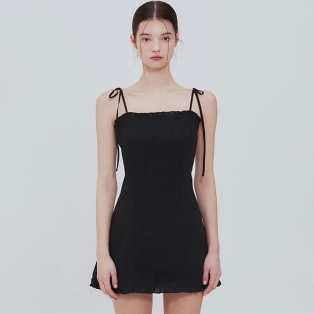 낫유어로즈 레이스 프릴 미니 드레스 S