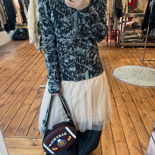 히스테릭글래머 그래픽 히스걸 후드집업