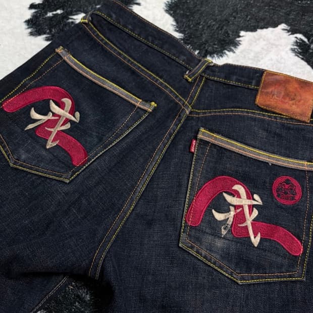 00s Evisu 자수 데님 팬츠 30