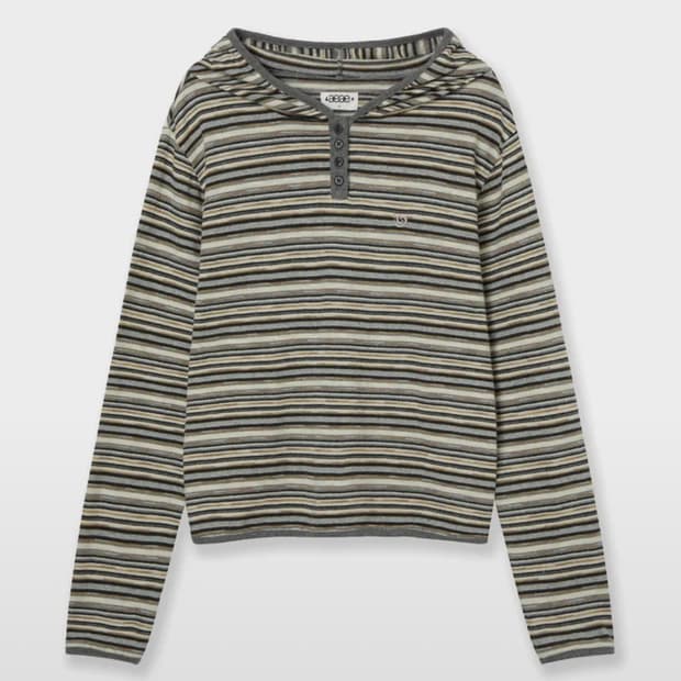 aeae 스트라이프 후디 베이지 stripe hoodie beige