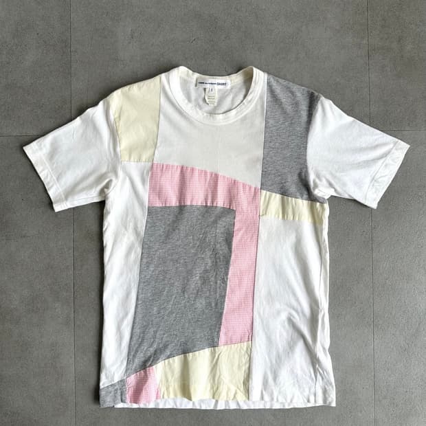 꼼데가르송 16ss 패치워크 반팔티 S