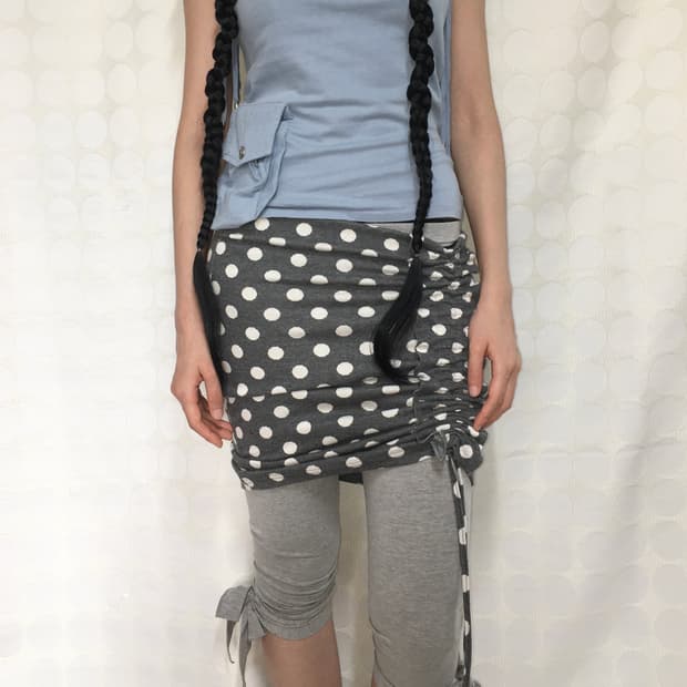 vintage도트 치마