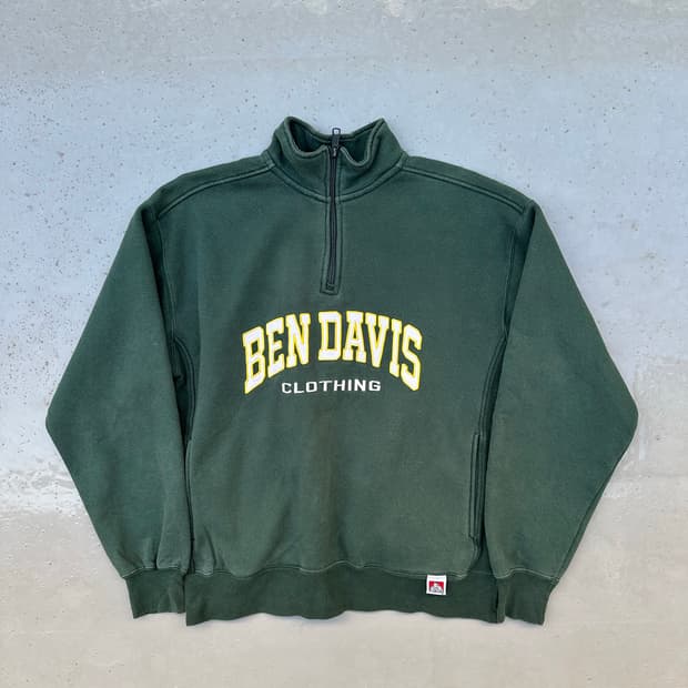 [벤데이비스] •Ben Davis College Logo Half Zip