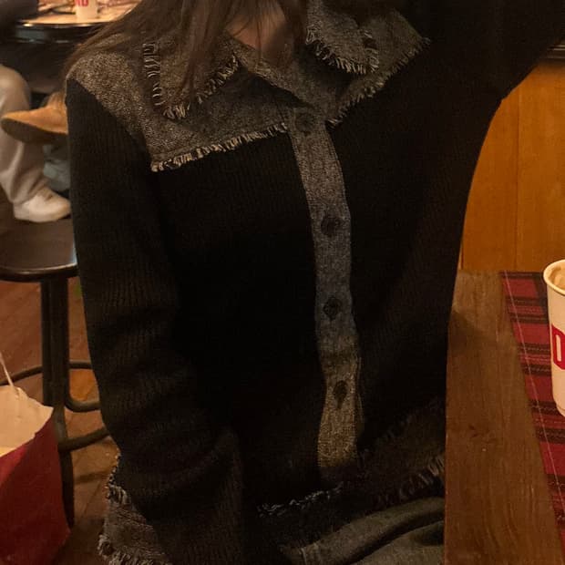 빈티지 자켓니트