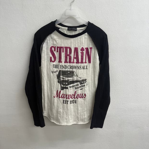 Blue strive jpn 빈티지 배색 나그랑 L