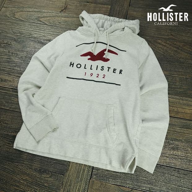 [홀리스터] Y2K 빈티지 빅로고 후드티 아이보리 M19063