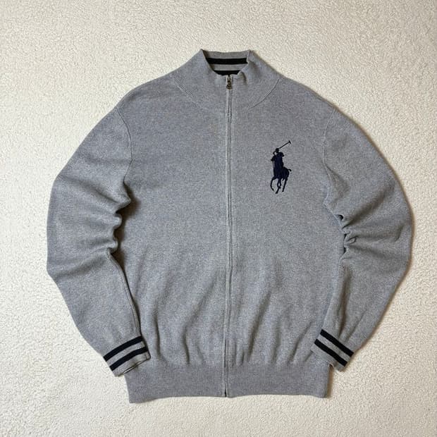 폴로 랄프로렌 100% 코튼 빅포니 니트 집업 PN7172