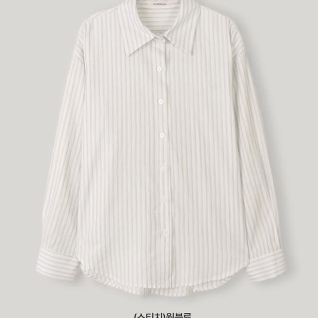 슬로우앤드 블루 스트라이프 셔츠 