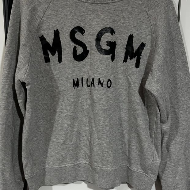 MSGM 밀라노 로고 맨투맨 그레이 S